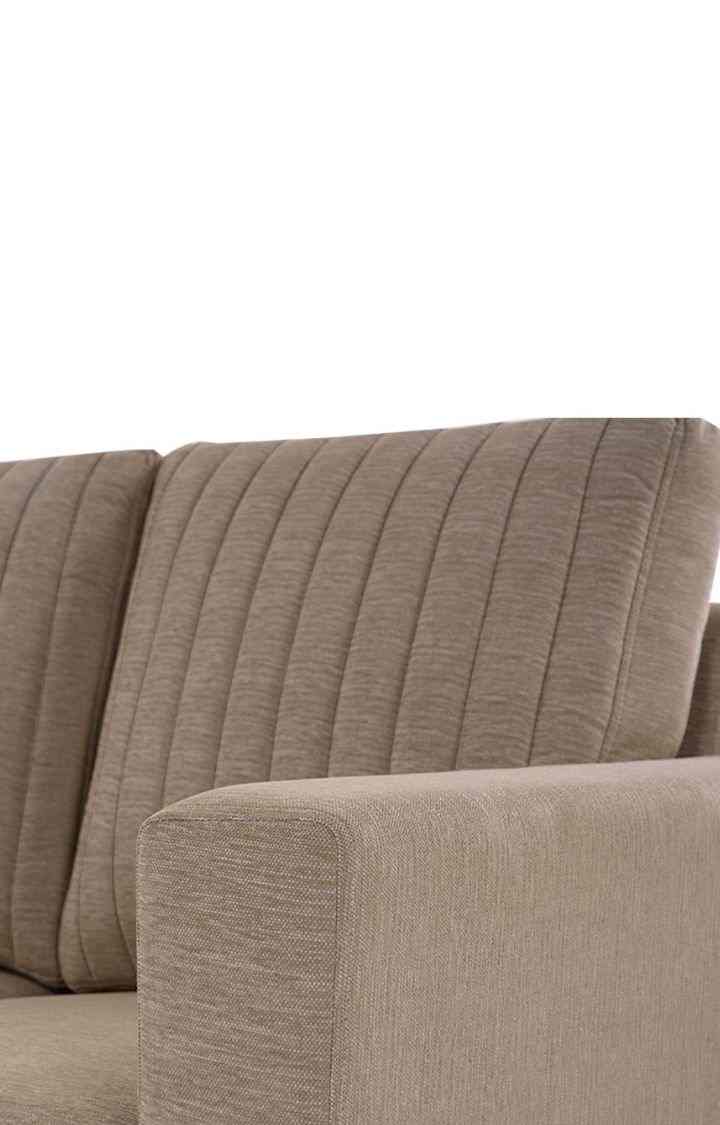 neudot Roman Sofa for Living Room |3 Persons Sofa|Premium Fabric with Cushioned Armrest | Solid Wood Frame|3 Seater in Desert Brown Color