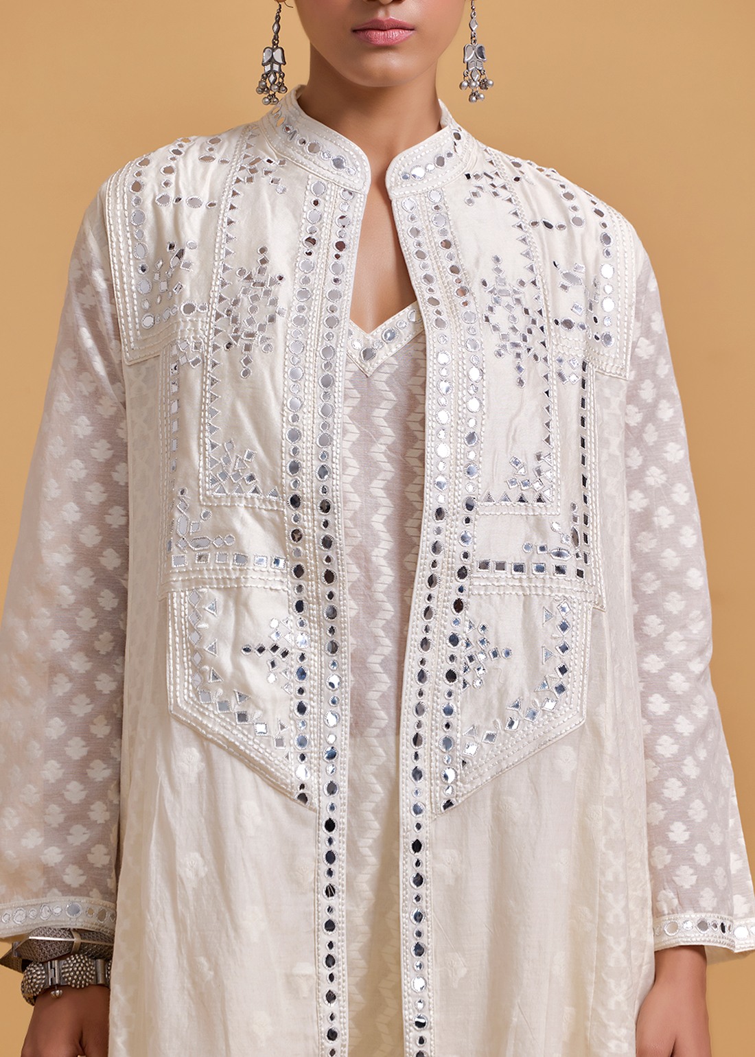 Azra Mirror White Coat Set