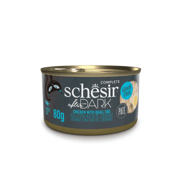 Schesir After Dark Cat Pate Chicken and Quail Egg, 80g