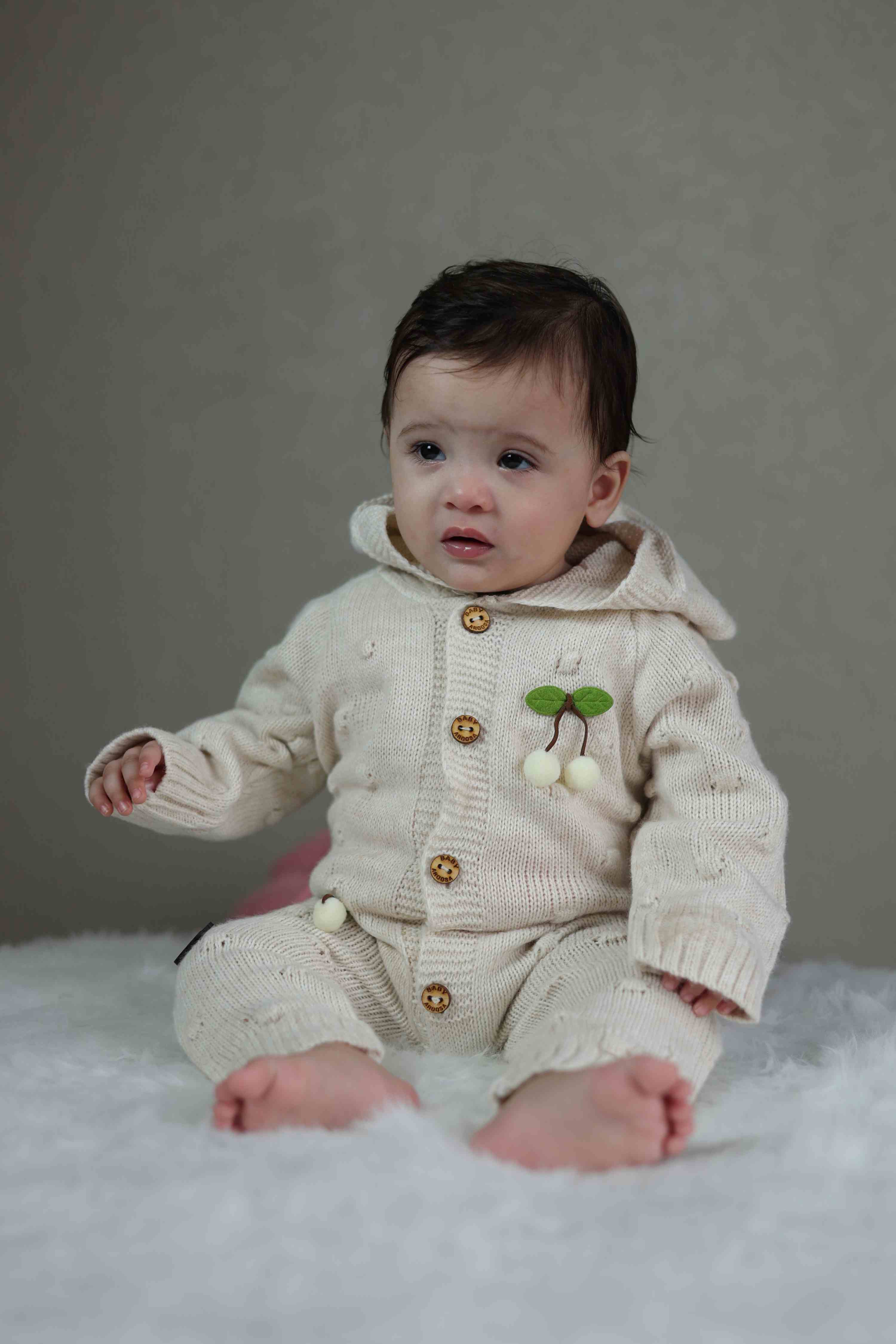 Caramel Cherry Knitted Winter Jumpsuit