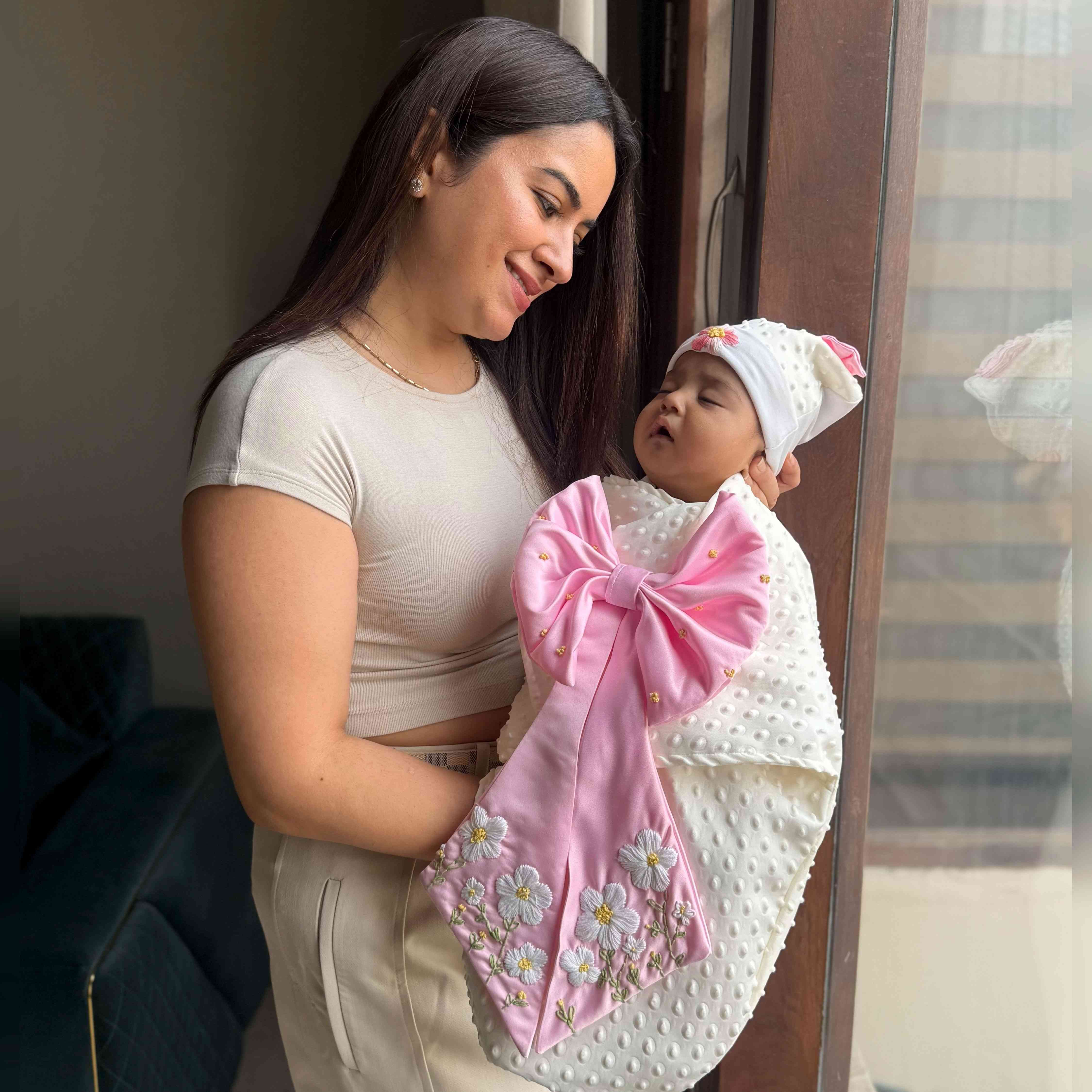 Blush Blossom Swaddle Set
