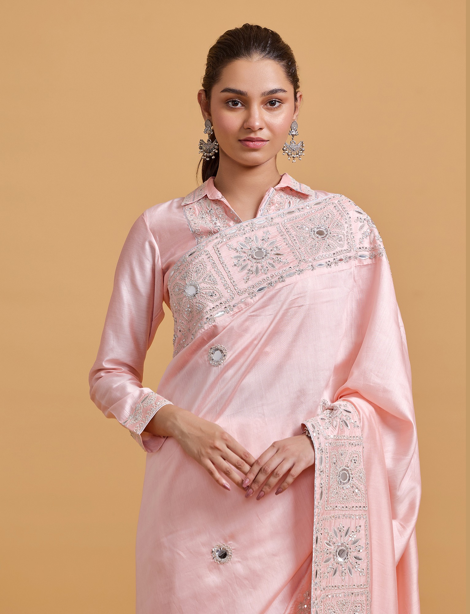 Zeenat Pink Saree