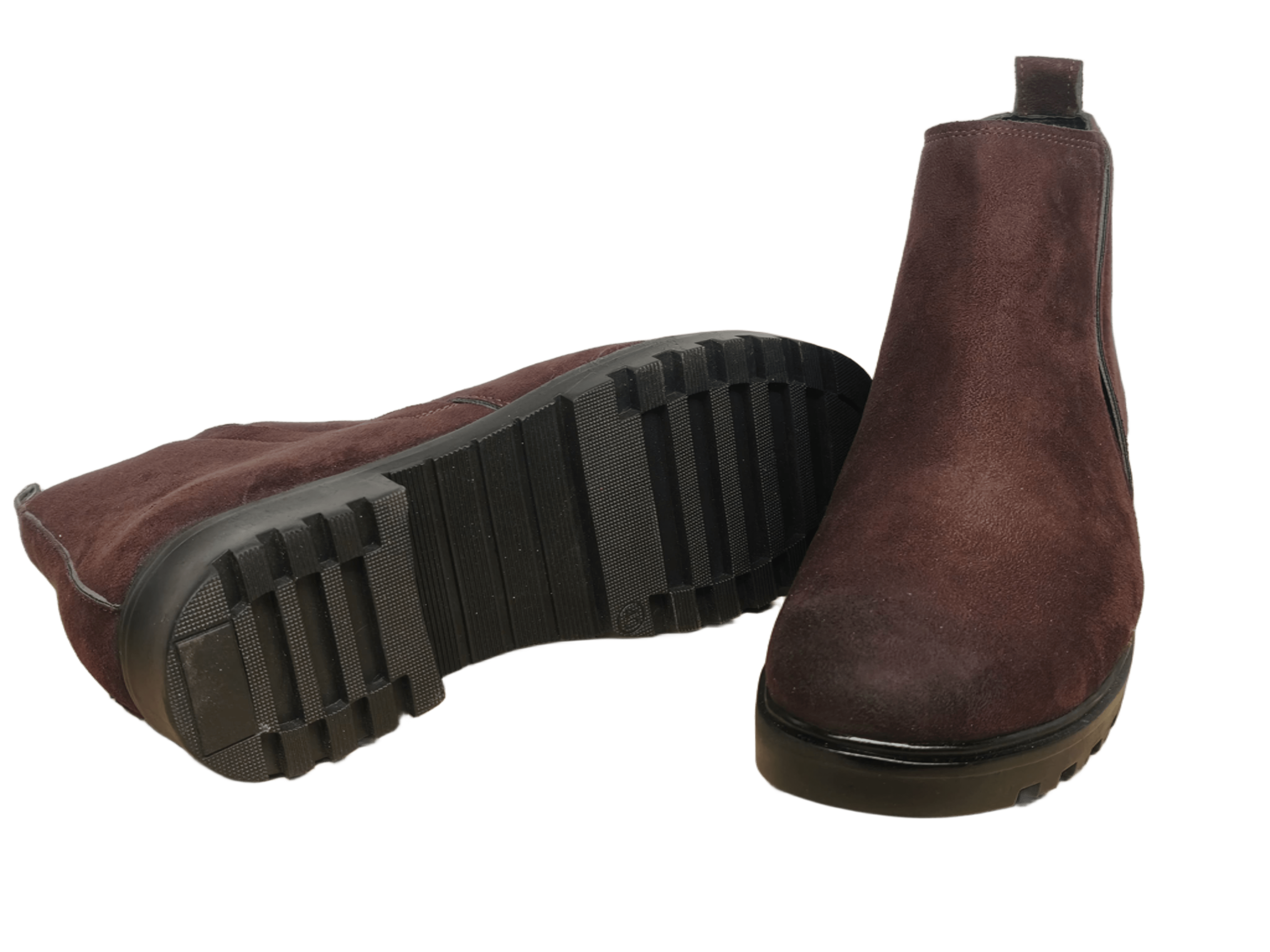 Calvin Klein Men's Burgundy Velvet Chelsea Boots
