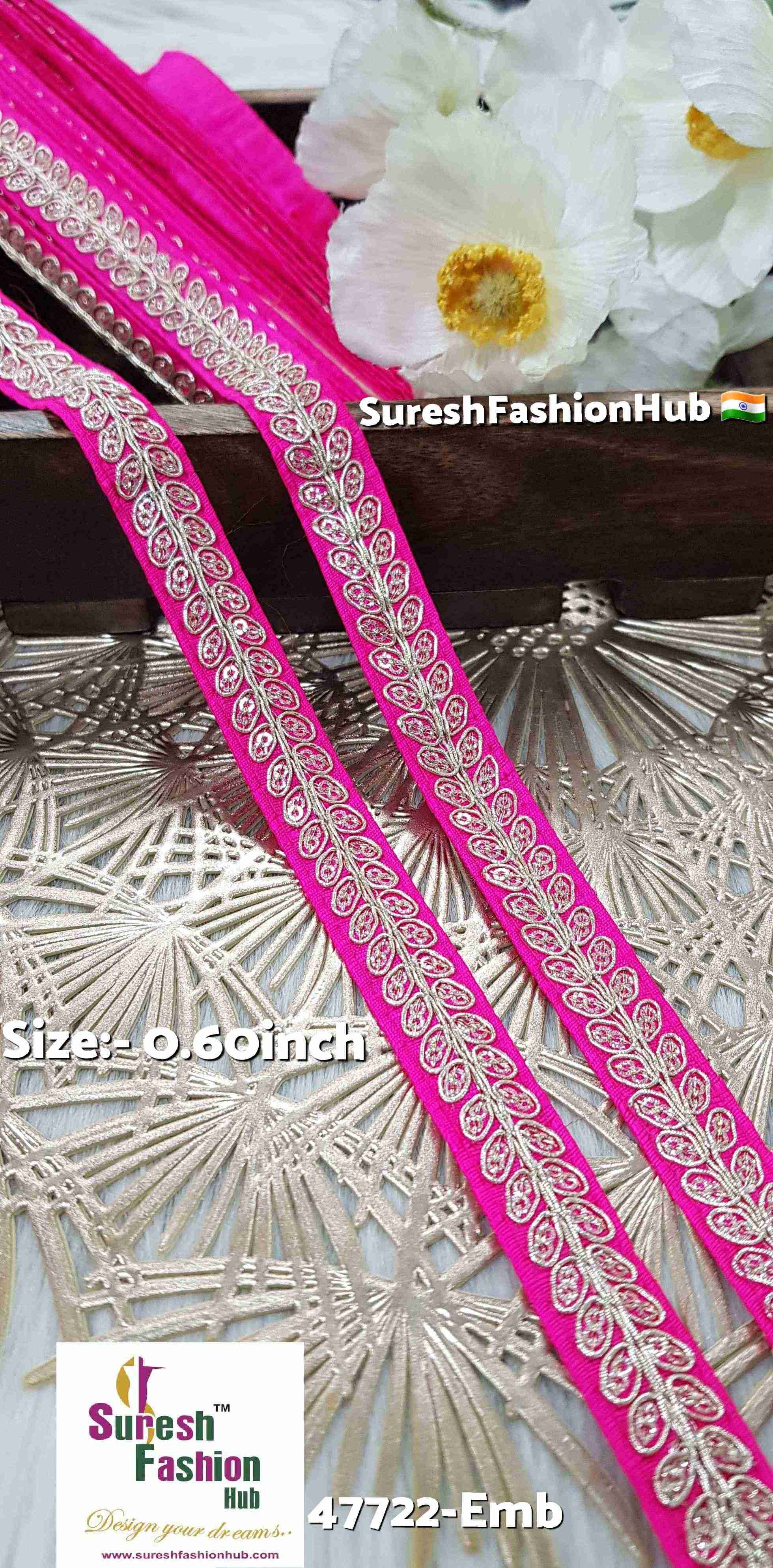 Leaf Embroidered Border