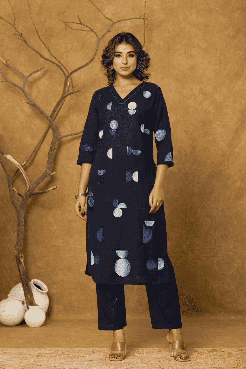 Modern Abstract Kurta Pant Set