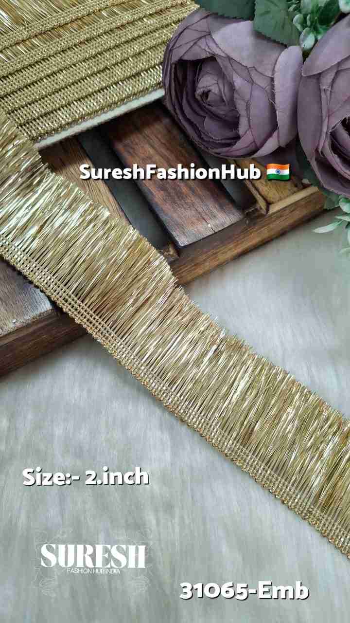 Pearl Badla Fringe Border – 31065-C