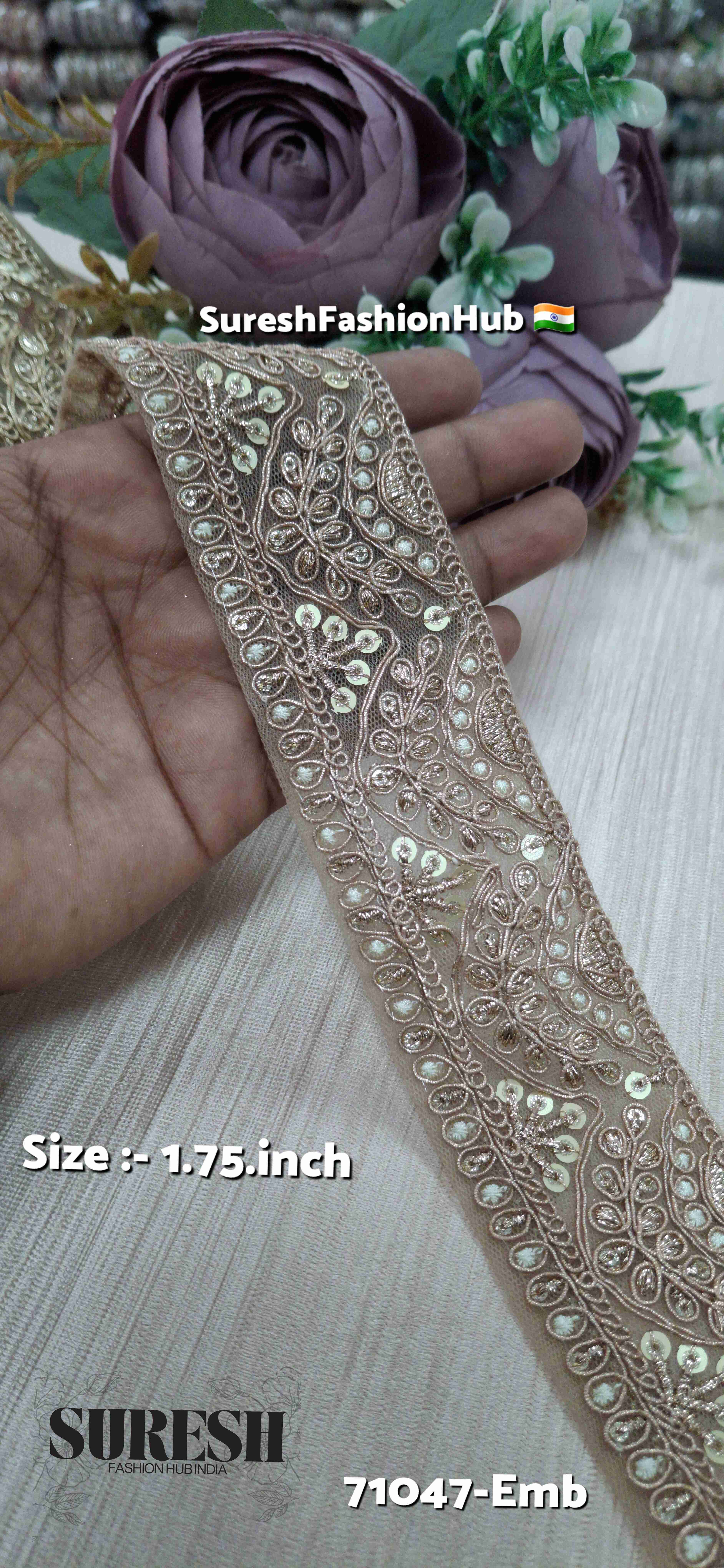 Rose Gold Luxe Embroidery Lace