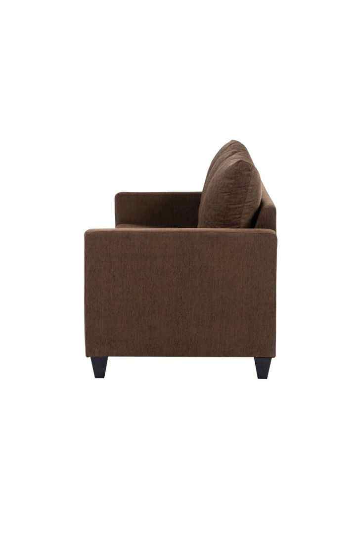 NEUDOT Saya Sofa for Living Room |3 Persons Sofa|Premium Fabric with Cushioned Armrest | Solid Wood Frame|3 Seater in Saya Brown Color