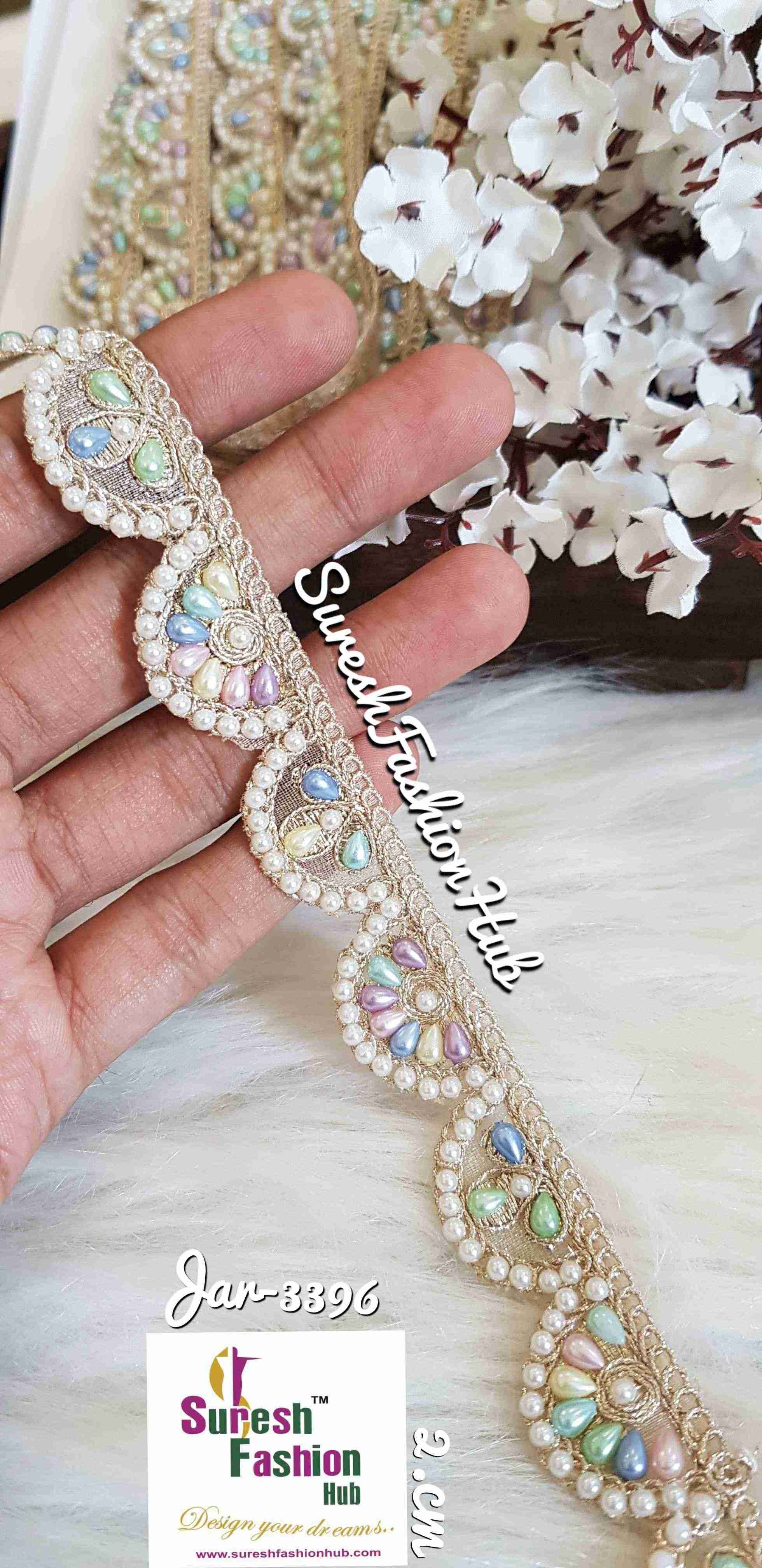 Water Gold Multicolor Stone Lace