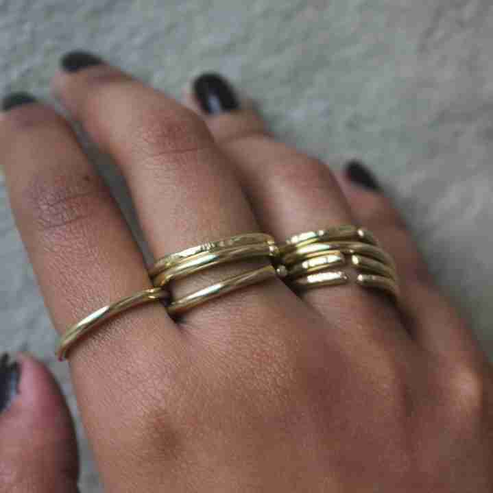 Shop stackable Brass Rings.