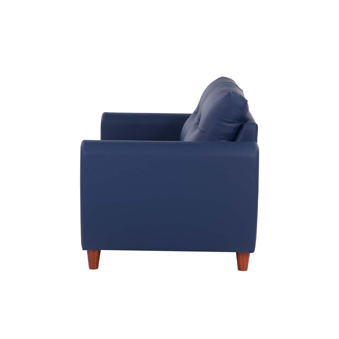 neudot Scott Sofa for Living Room |2 Persons Sofa|Premium Leatherette with Cushioned Armrest | Solid Wood Frame|2 Seater in Cobalt Blue Color