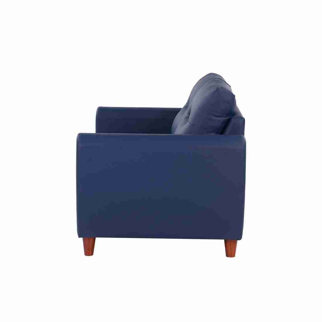 neudot Scott Sofa for Living Room |2 Persons Sofa|Premium Leatherette with Cushioned Armrest | Solid Wood Frame|2 Seater in Cobalt Blue Color