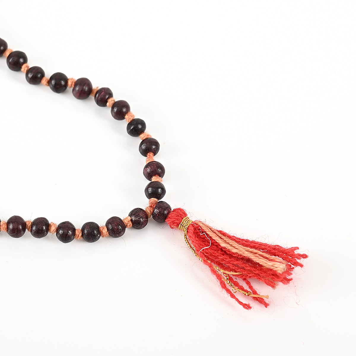 Shiv Ratan Kendra Genuine Red / Lal Chandan Mala, 100% Natural & Unpolished II Length 30-35 CM II 10-15 Grams