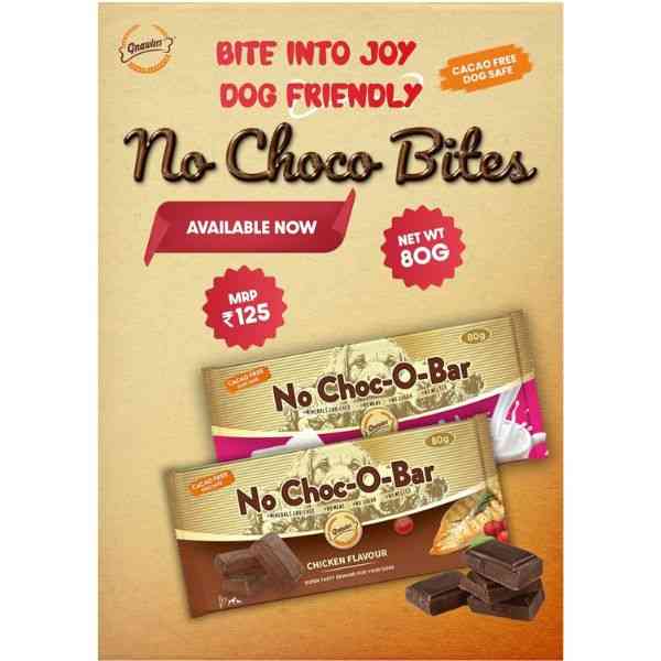 Gnawlers No Choc O Bar Chicken Flavour Chocolate Dog Treat - 80g
