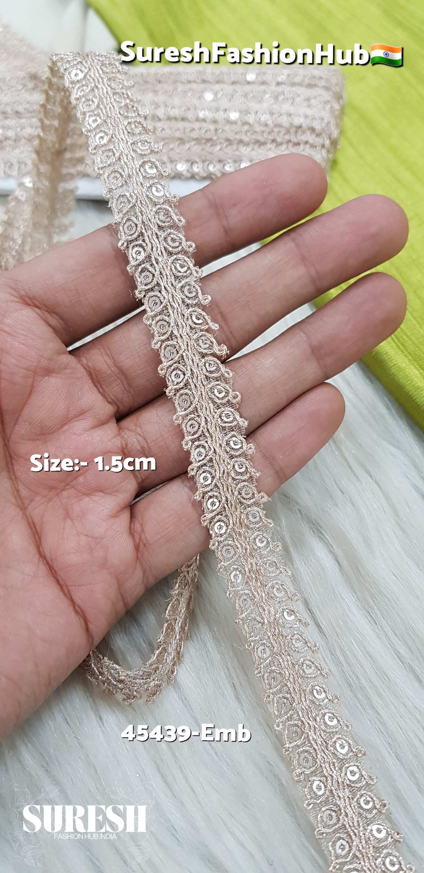 Rose Gold Dori & Sequence Organza Lace