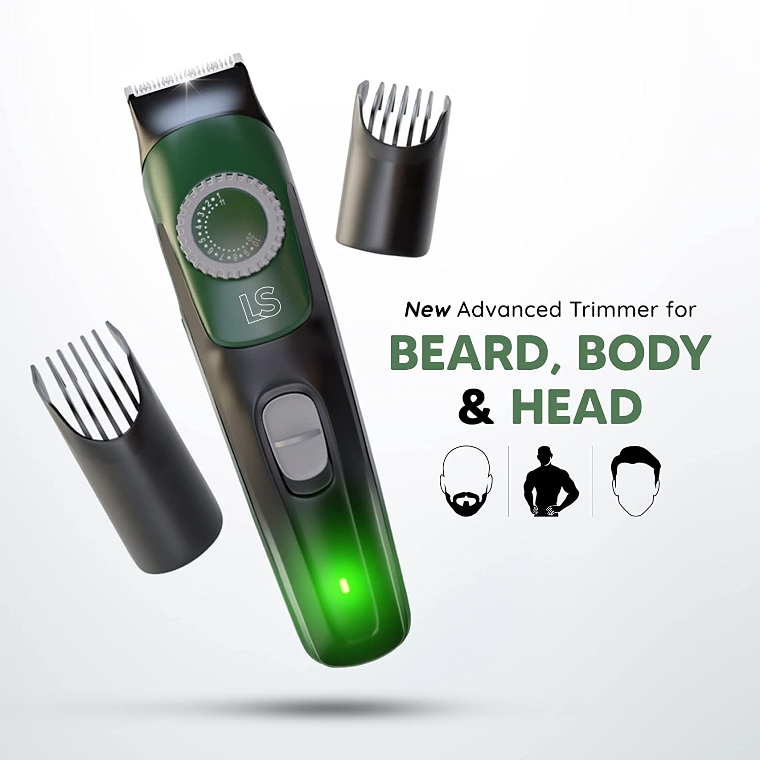 LetsShave | LetsShave Beard, Body & Head Trimmer - Fast Charge, 38 Precision Length Setting, Cord & Cordless Usage 1