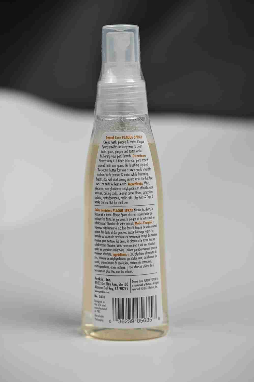 Petkin Peanut Butter Plaque Spray for Dogs and Cats