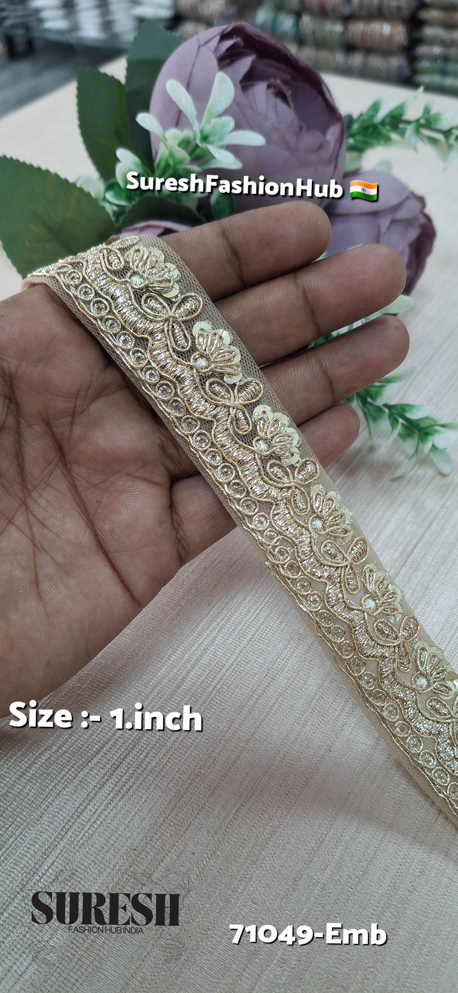 Pearl Scalloped Embroidery Lace