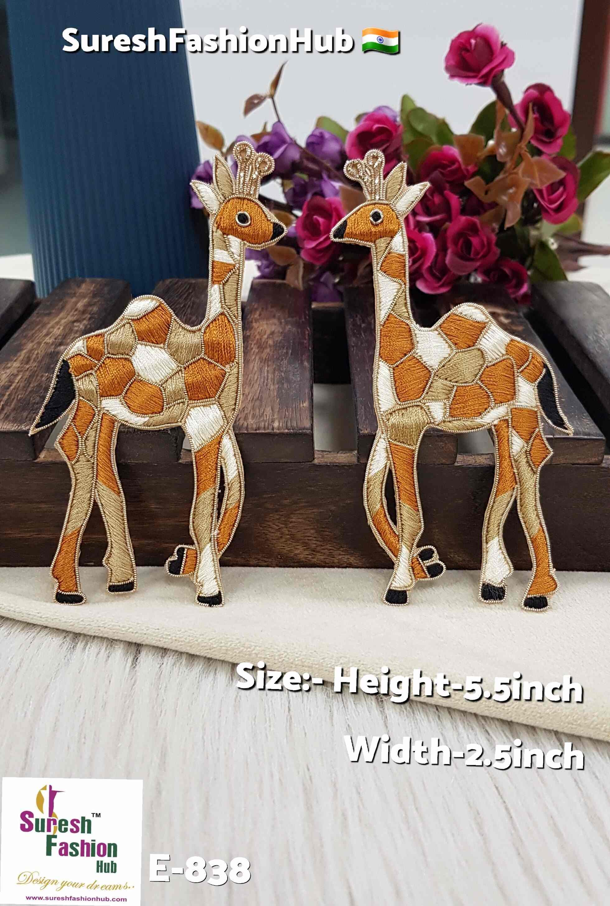 Left-Facing Handmade Zardosi Threadwork Camel