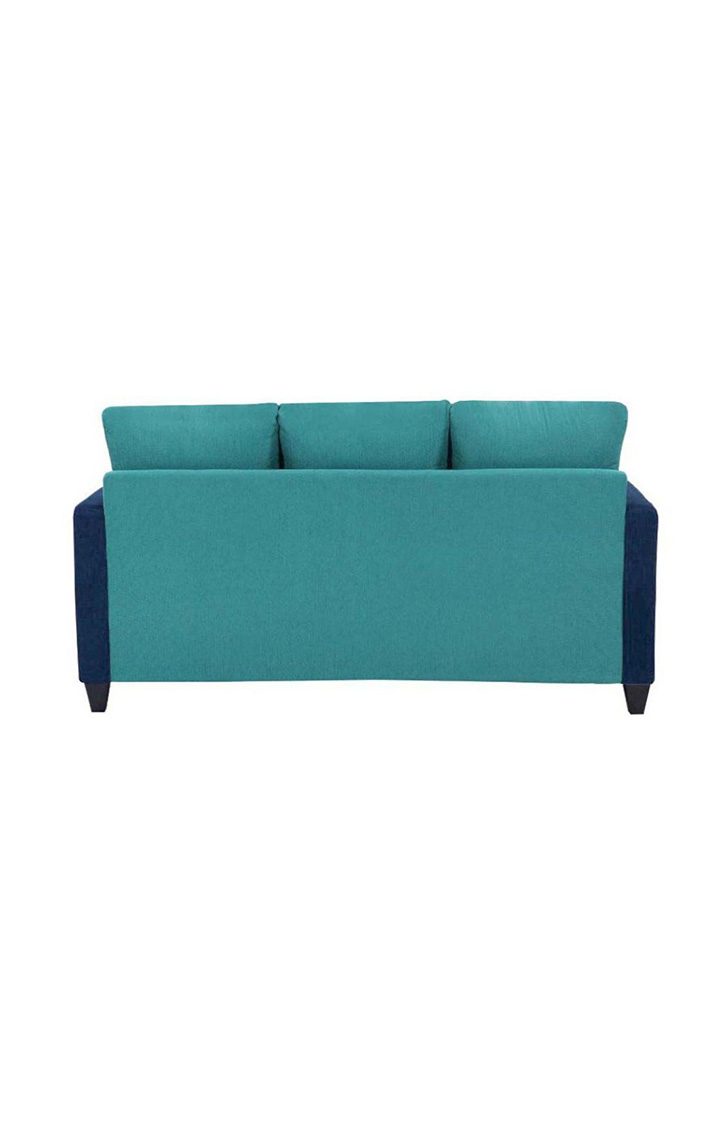 neudot Saya Dual Color Sofa for Living Room |3 Persons Sofa|Premium Fabric with Cushioned Armrest | Solid Wood Frame|3 Seater in Saya Duo Teal Color