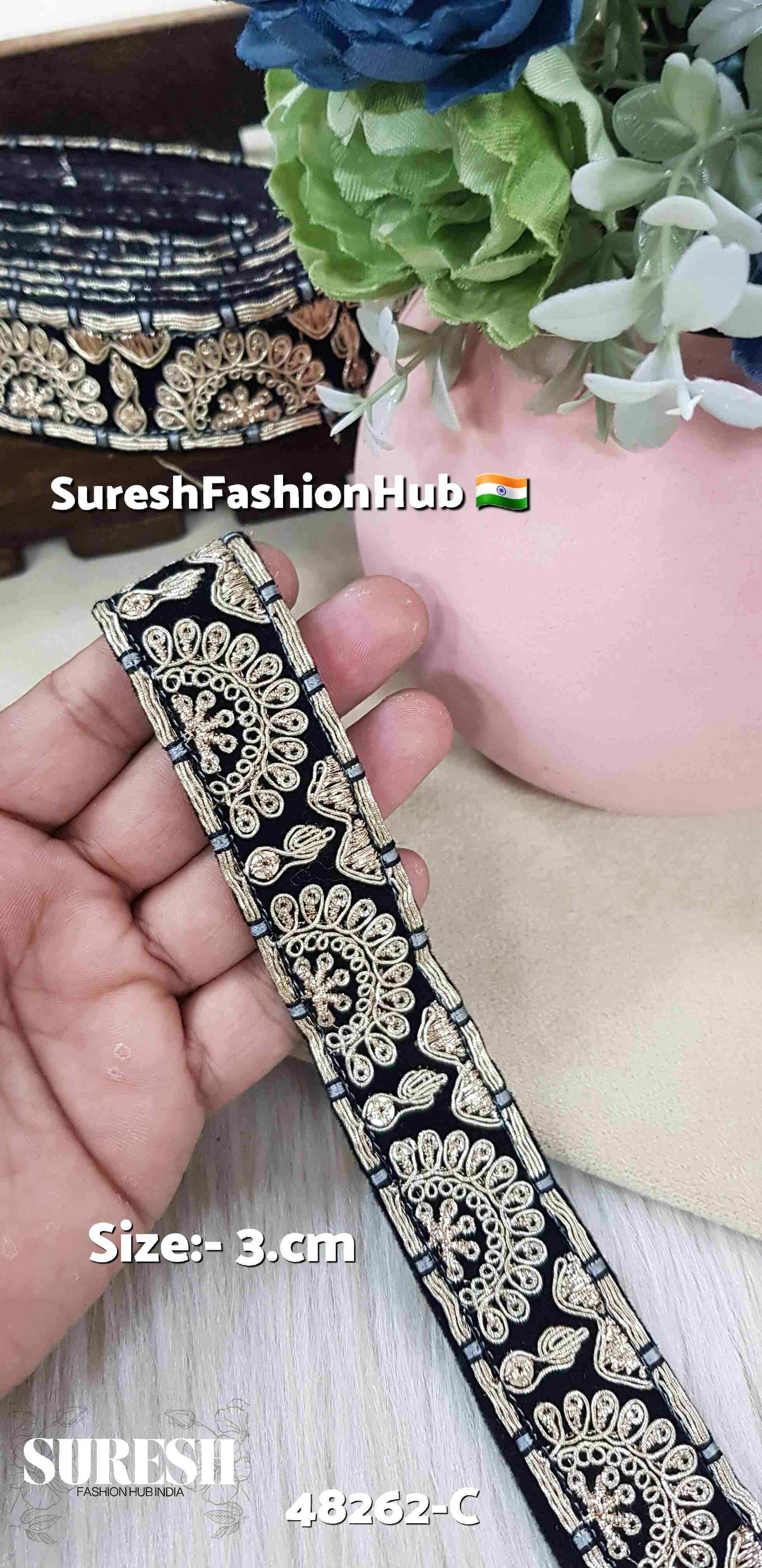 Black Embroidery Velvet Lace