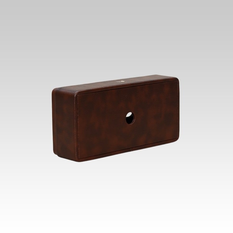 Tissue Box Holder for Home and Office in Premium Faux Leather | Size: 9.5 x 4.5 x 2.5(H) Inches | Classic | Brown