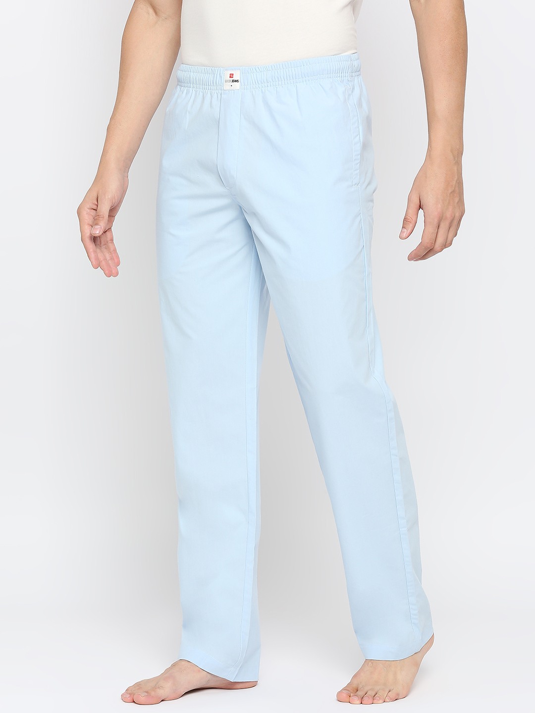 Underjeans by Spykar Men Blue Cotton Printed Pyjama