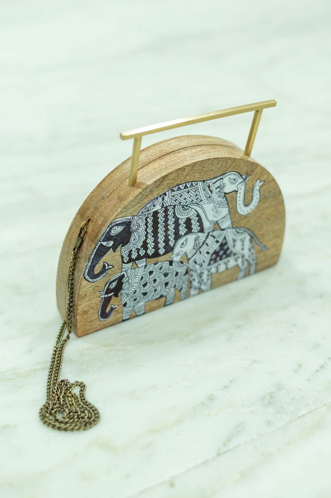 Semi Circular Haathi Clutch