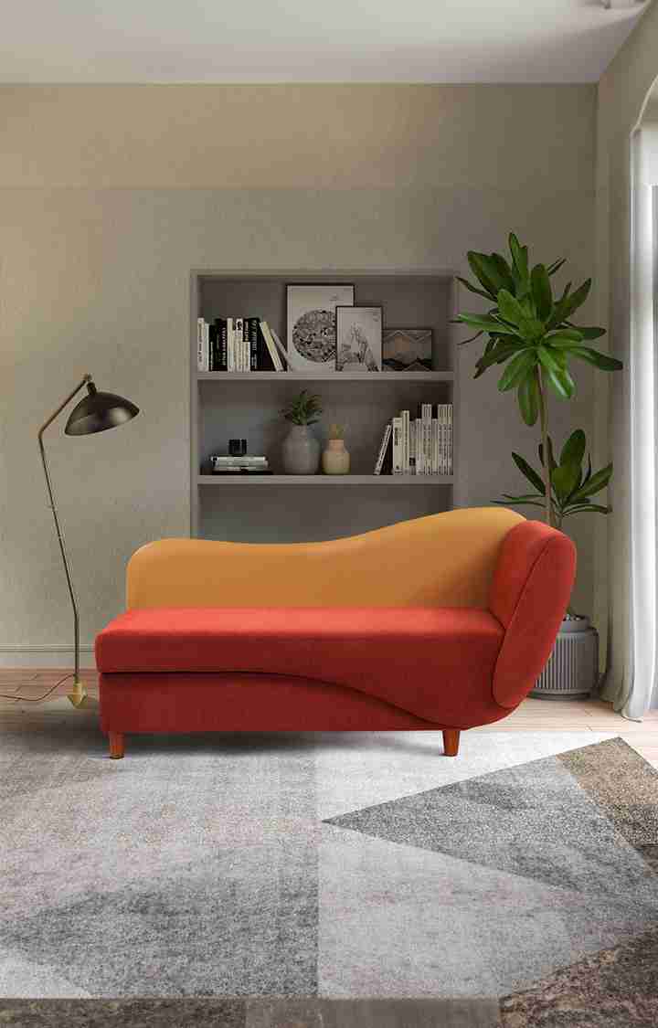 Viva Storage RHS Chaise Lounger Rusty Cider Orange Colour