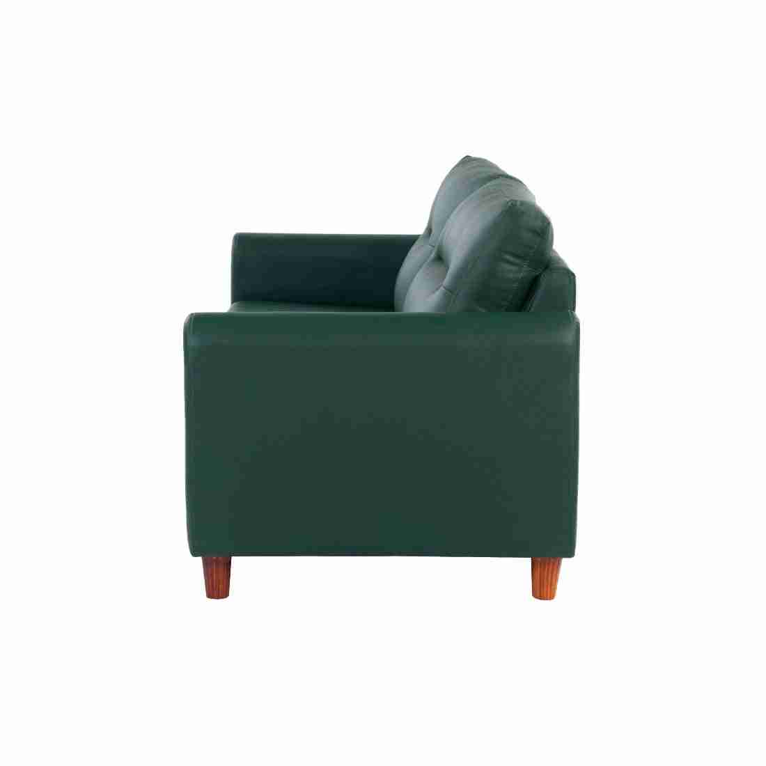 neudot Scott Sofa for Living Room |3 Persons Sofa|Premium Leatherette with Cushioned Armrest | Solid Wood Frame|3 Seater in Castle Green Color