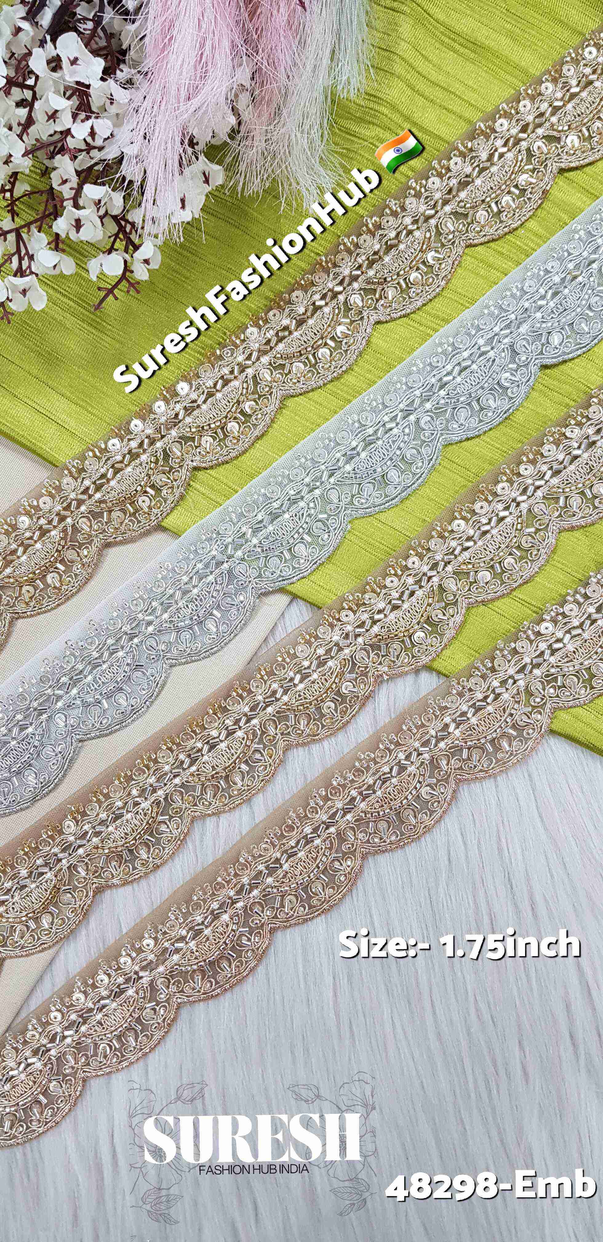 Floral Scalloped Embroidery Lace