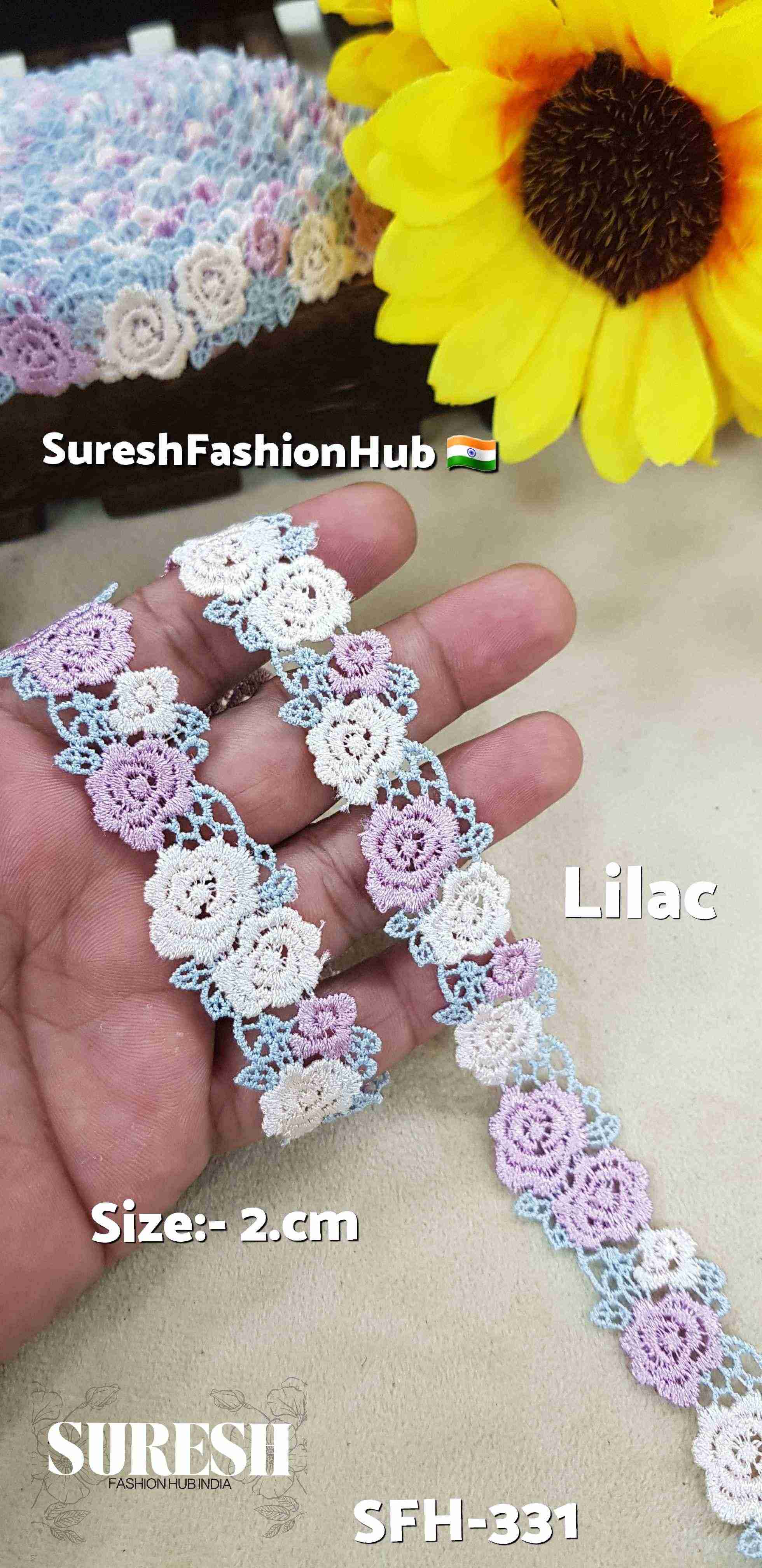 Lilac Multicolor Floral GPO Lace