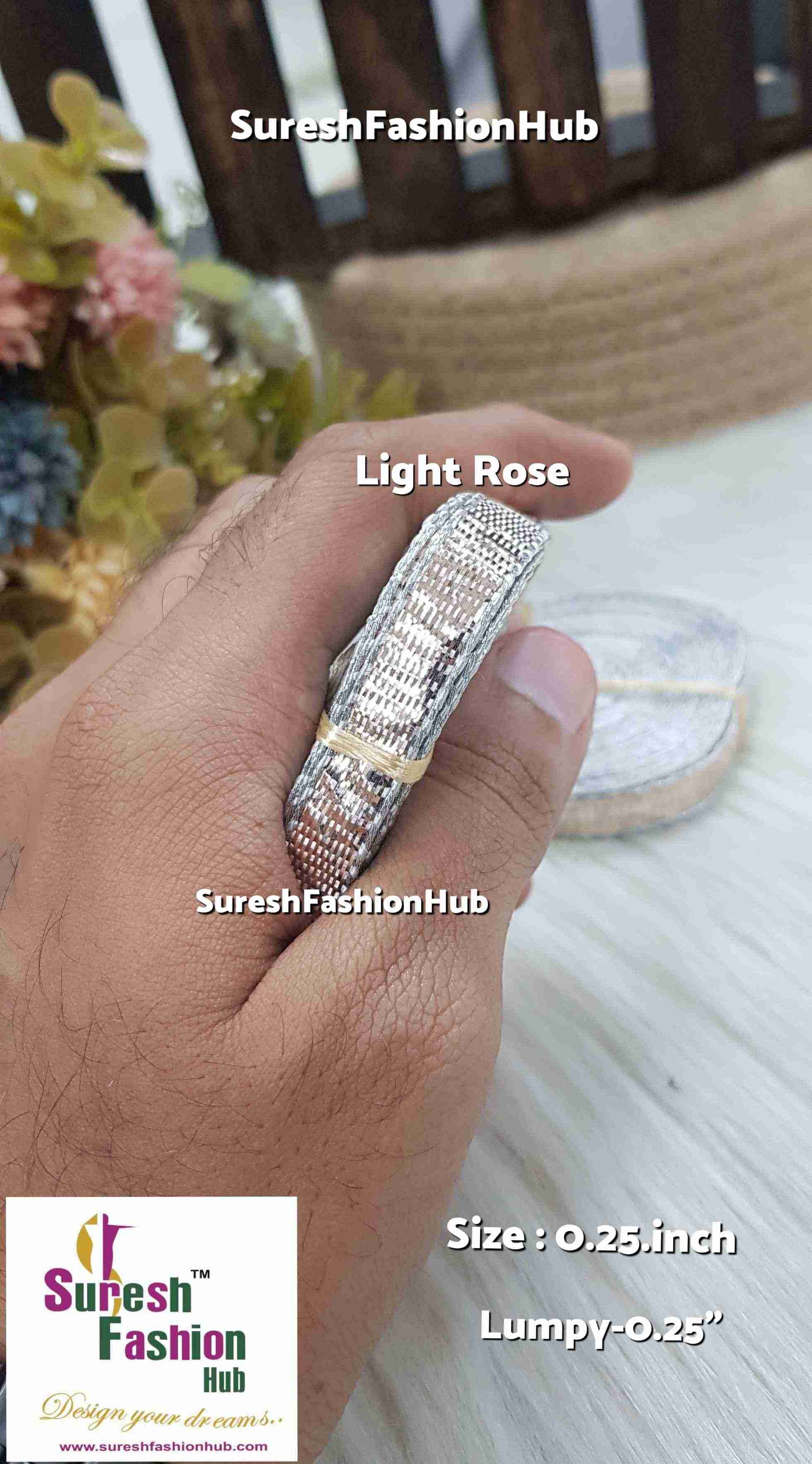 Light Rose Lampi Gota Border 0.25'' inch