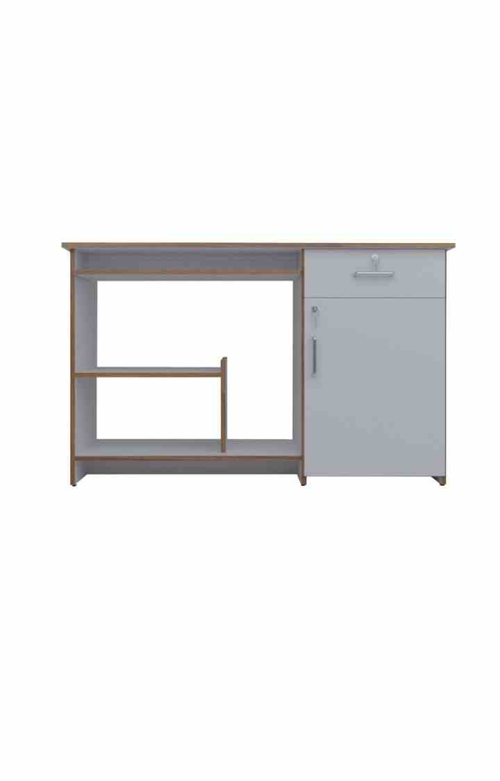 Zanko Study & Computer Table and Office Desk - Frosty White