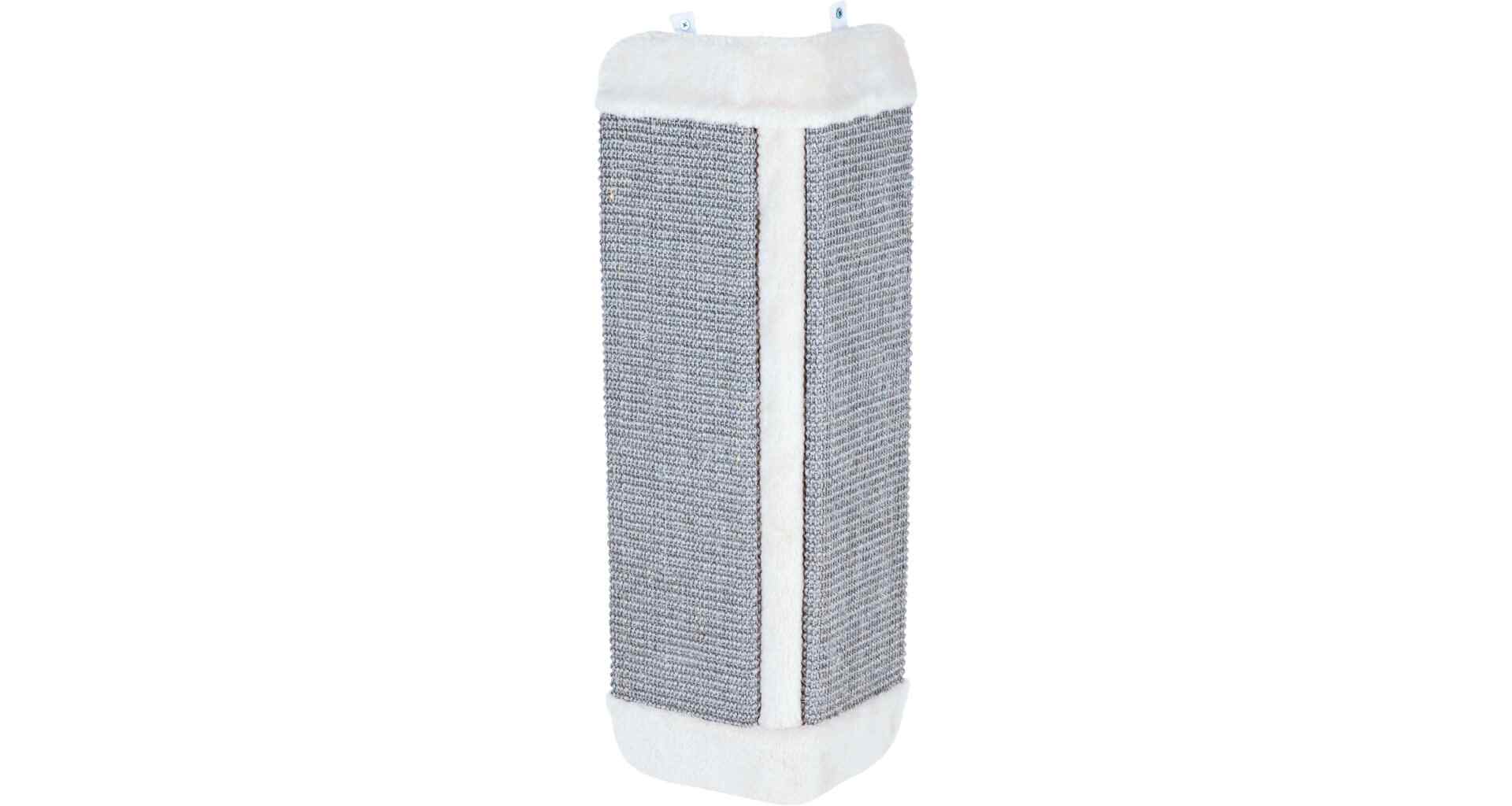 Trixie Scratching Board XL f. Corners for Cats, Sisal/Plush Catnip (32 × 60 cm, Grey/Light Grey)