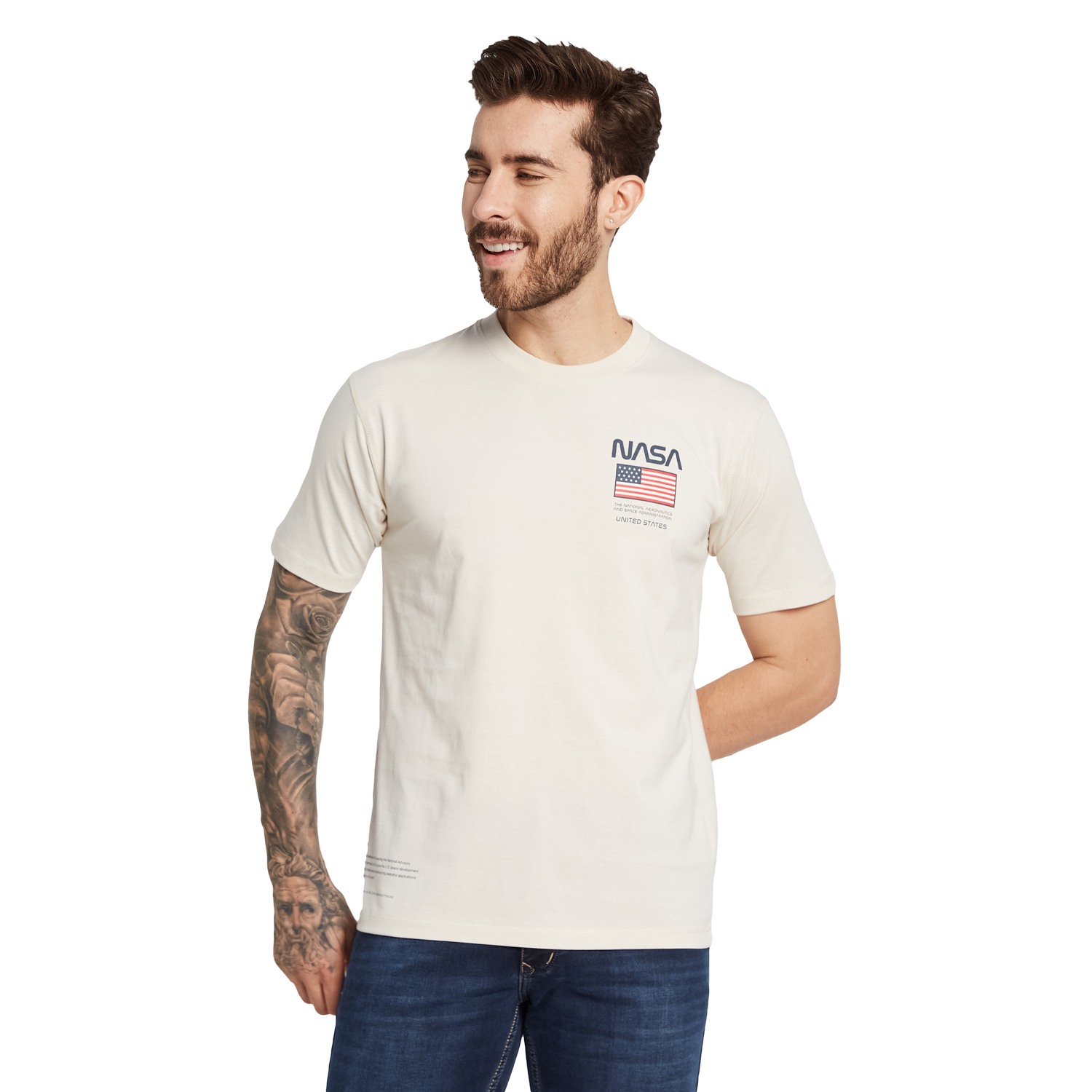 Octave Men Typography Printed Round Neck T-Shirt