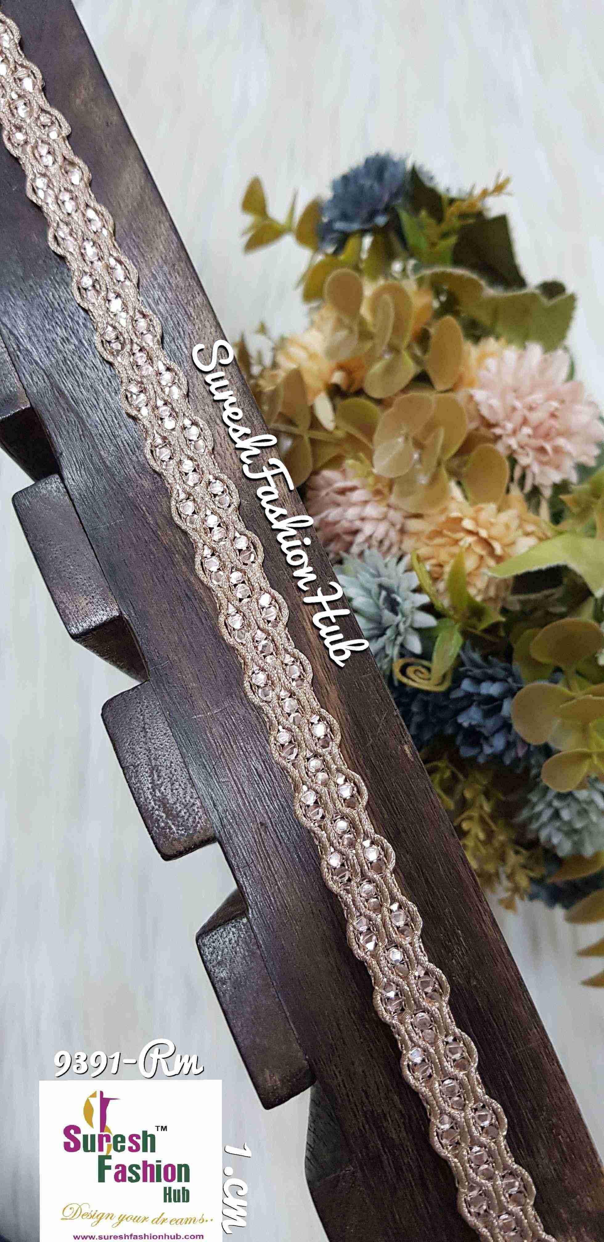 Golden Zari Crafted Grace Designer Trim