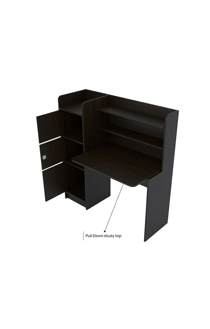 neudot Vision 3 Door Engineered Wood Study Table | Multi-Purpose Study Table | Computer Table for Students | Desk for Work from Home | 1 Year Warranty - Wenge Finish