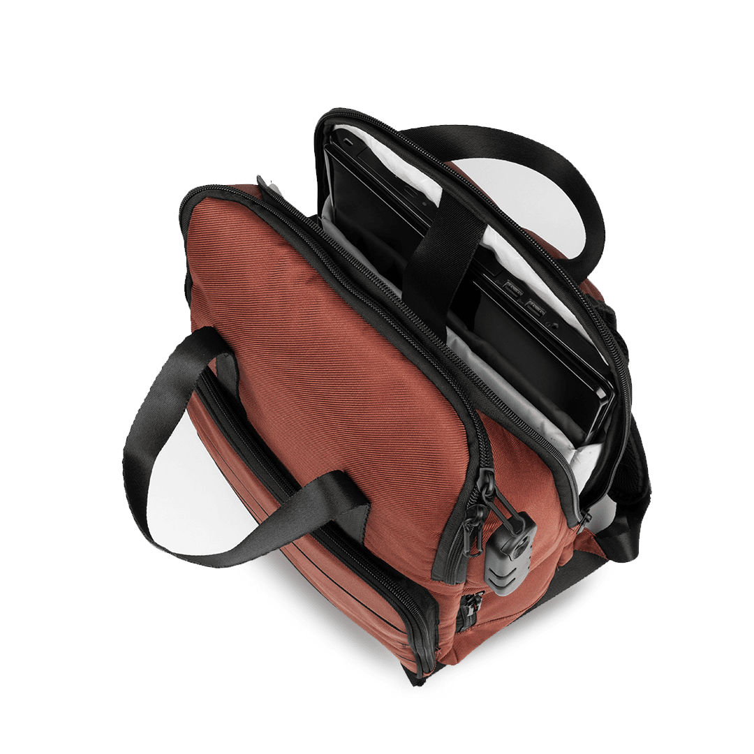 Overnighter Trolley and Laptop Backpack - Rust