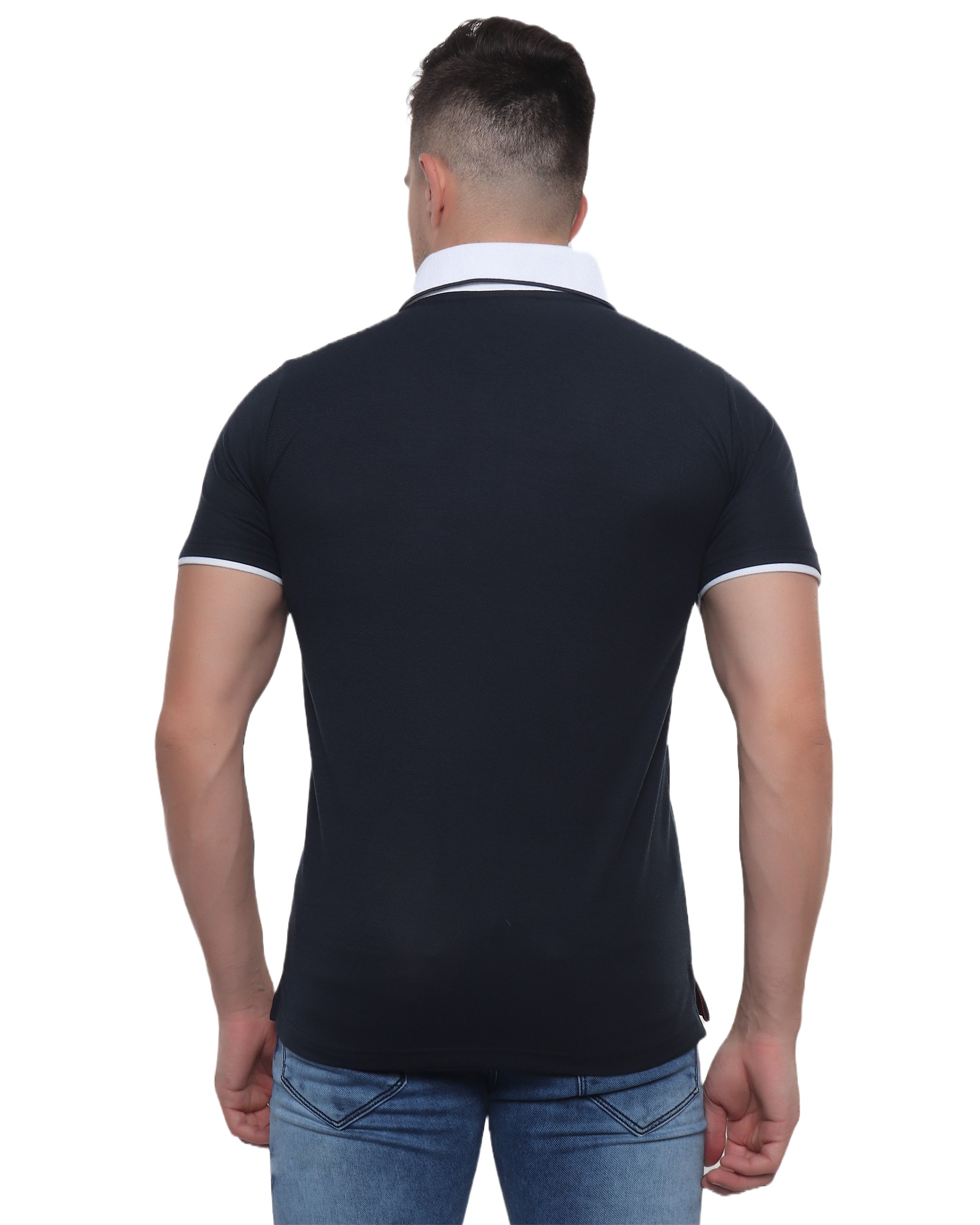 Navy Blue Polo T Shirt