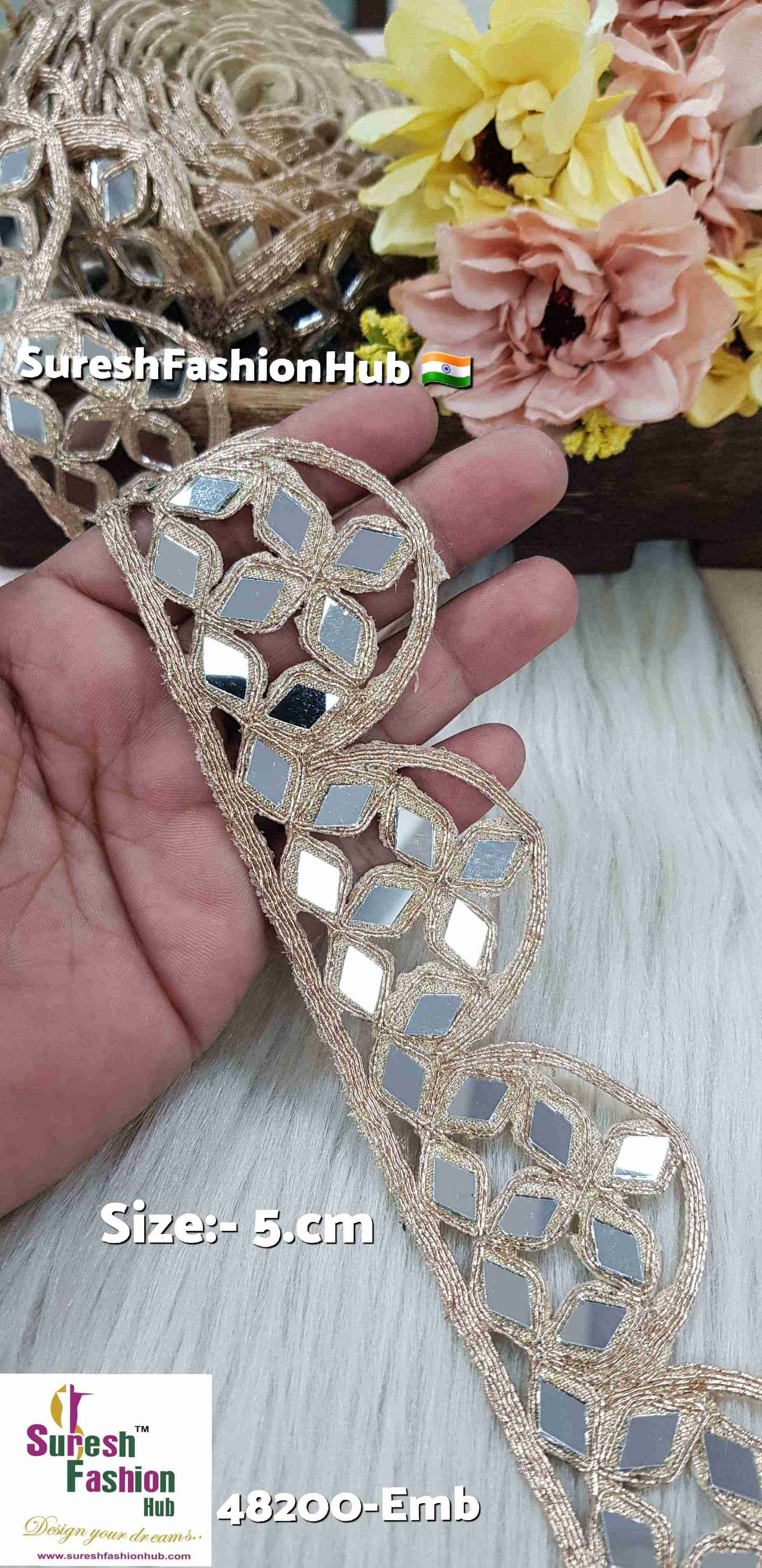 Scalloped Elegance Rose Gold Cutwork Lace