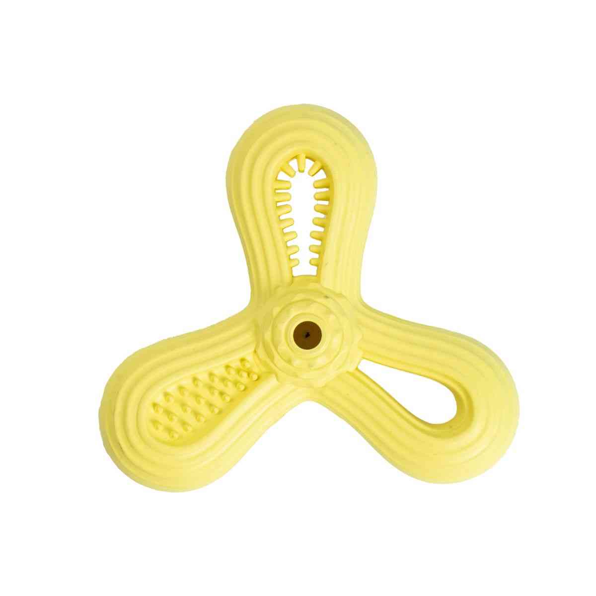 Ezra Play Triangle Dart - Yellow Rubber Toy