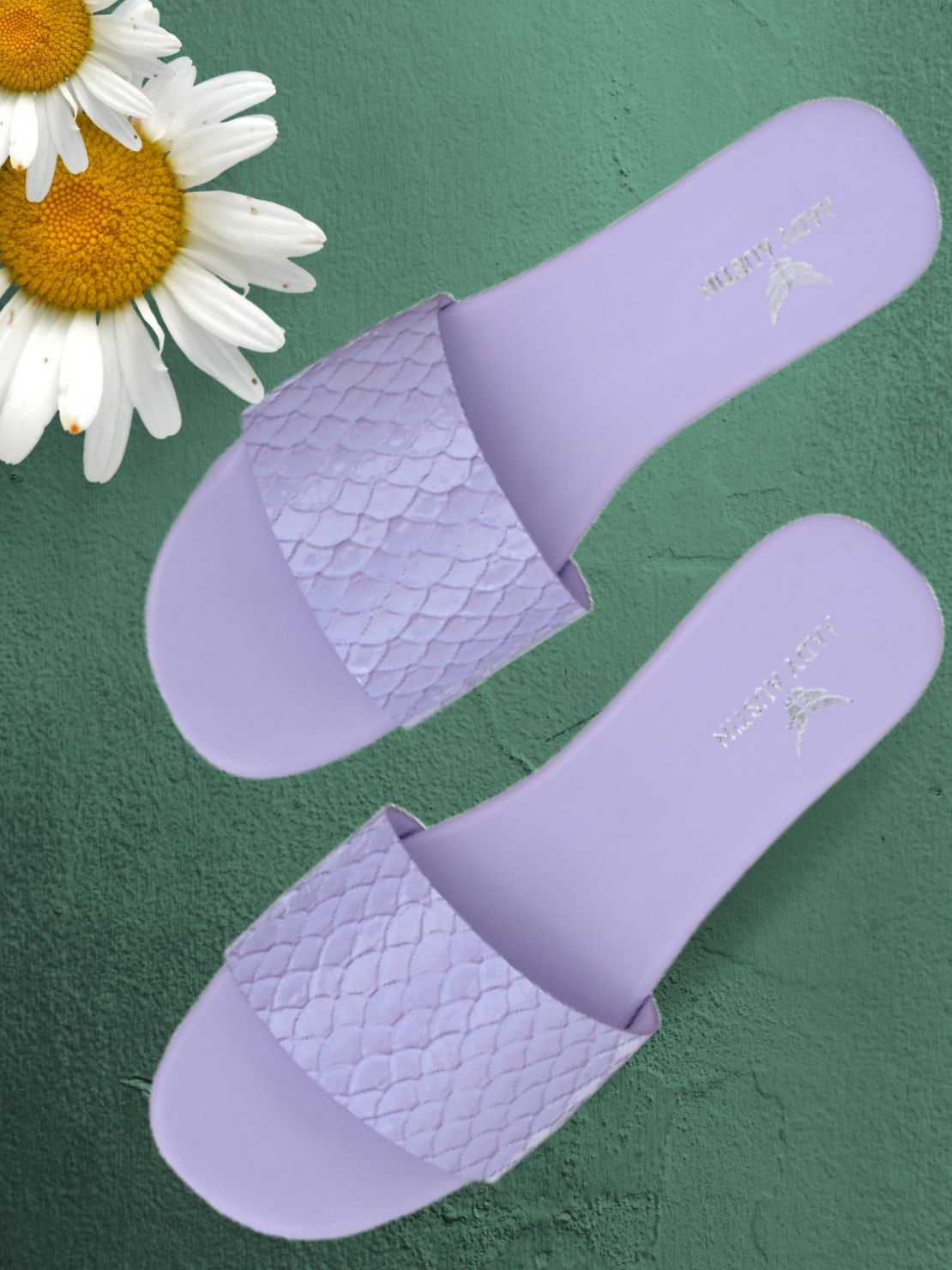AADY AUSTIN | Aady Austin Lavender Open Toe Slider Flats for women 0