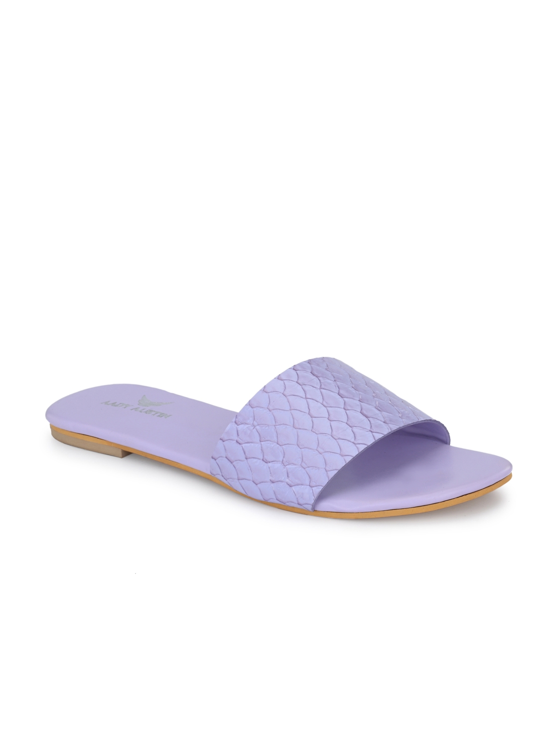 AADY AUSTIN | Aady Austin Lavender Open Toe Slider Flats for women 1