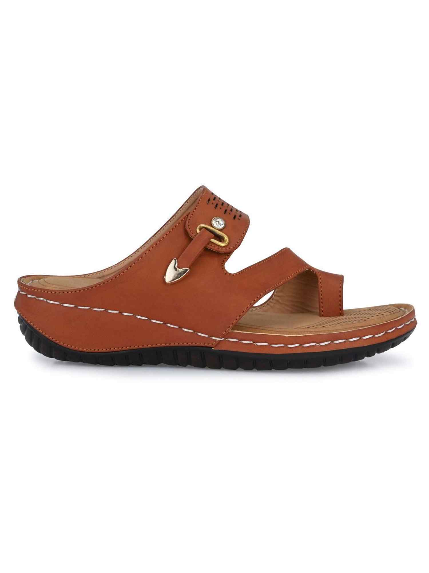 Aady Austin Women's Tan Synthetic Orthopedic Slippers