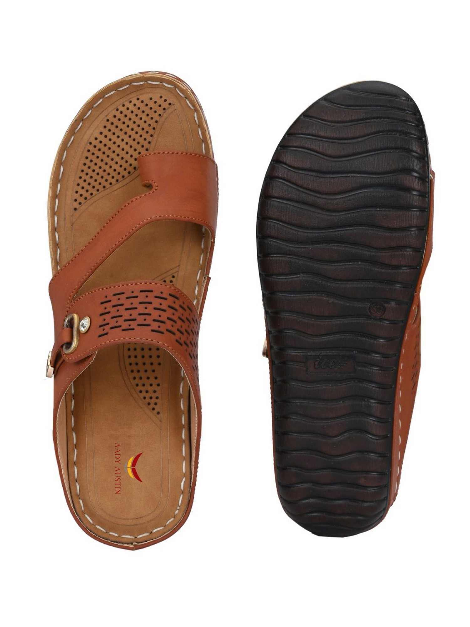 Aady Austin Women's Tan Synthetic Orthopedic Slippers