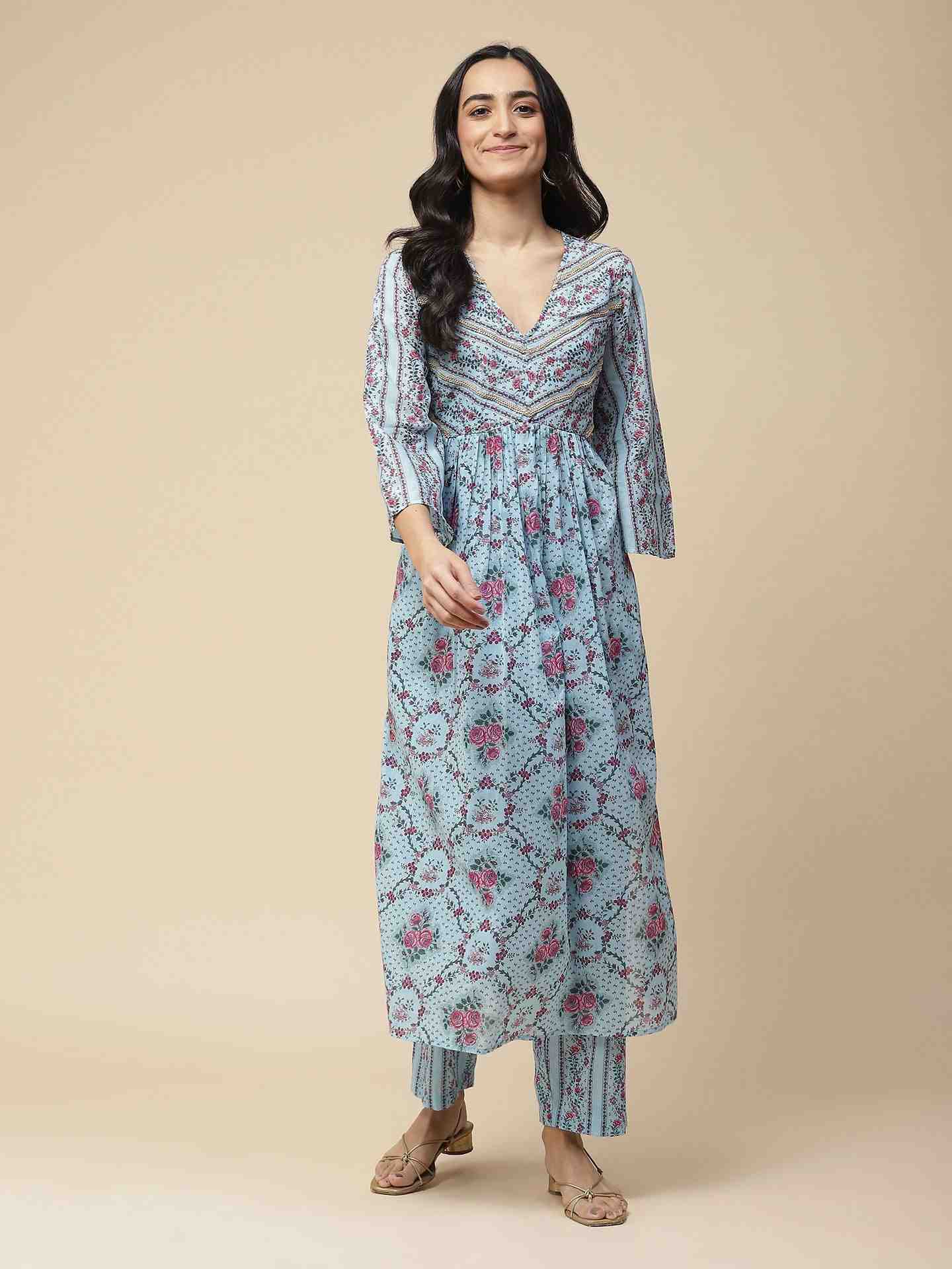 Blue Mahir Suit Set
