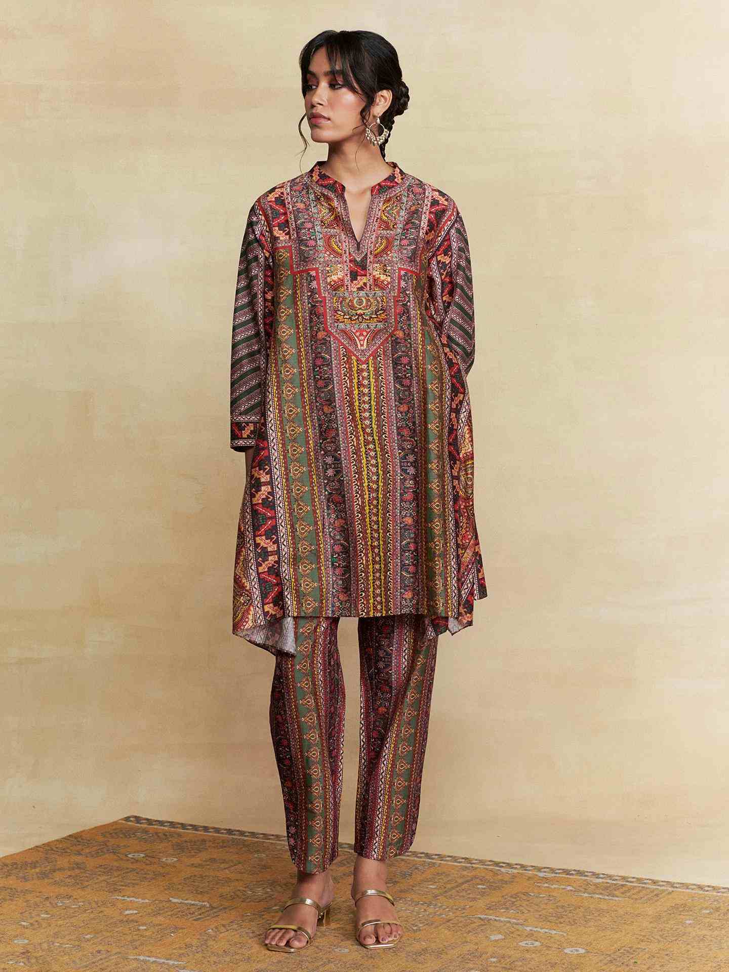 Multi Wanderlust Kurta Set
