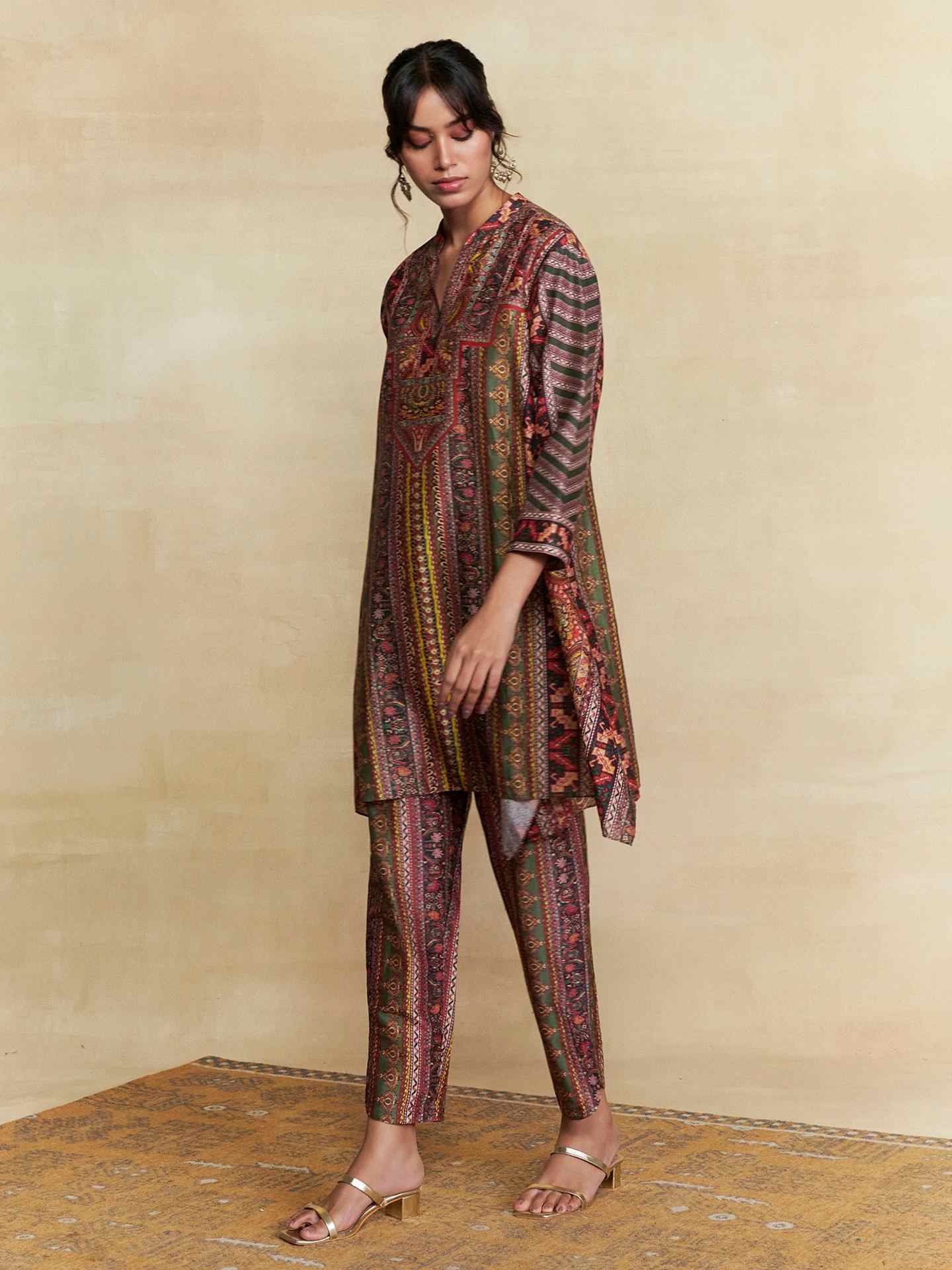 Multi Wanderlust Kurta Set