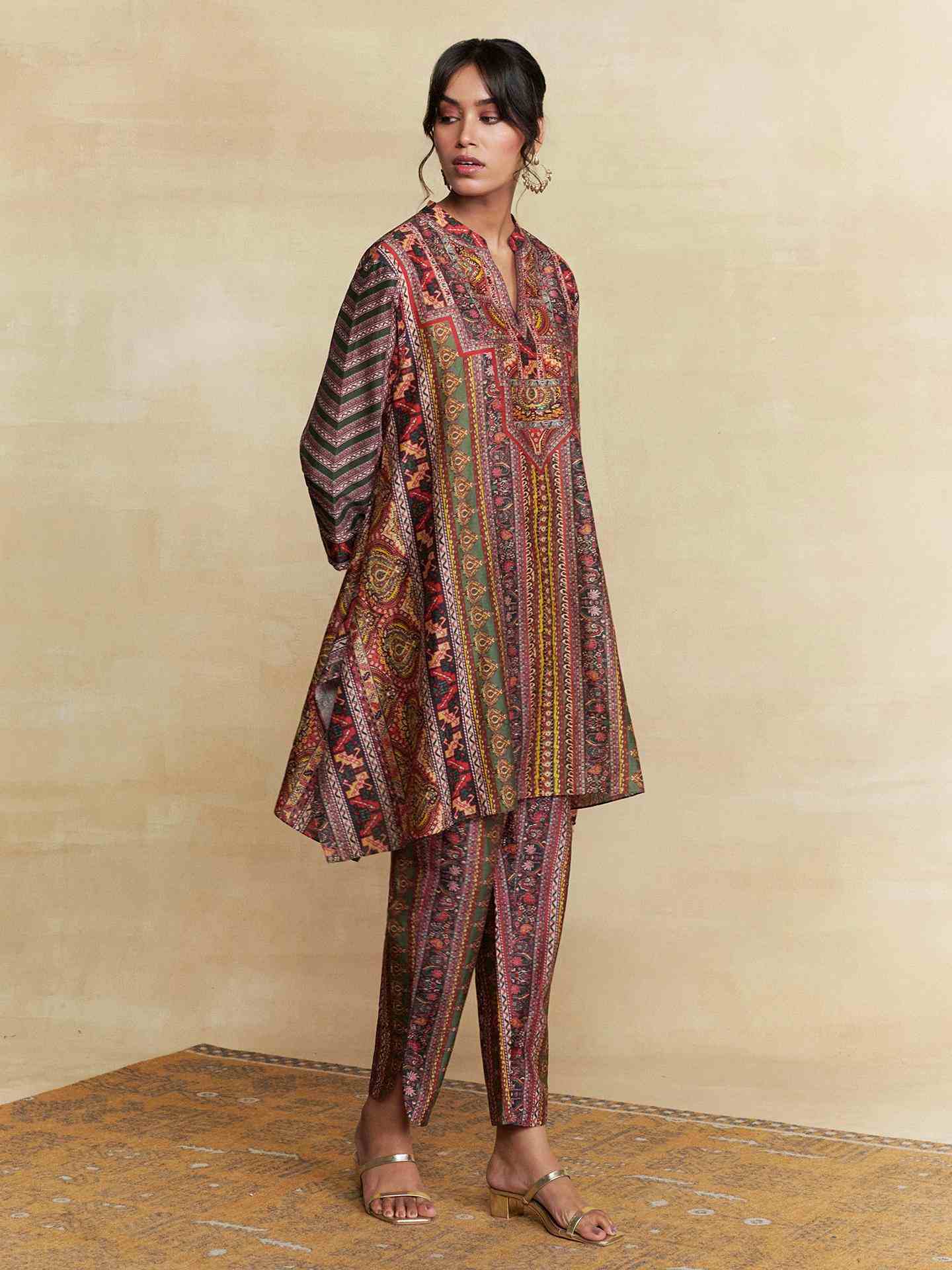 Multi Wanderlust Kurta Set